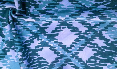 Arkaplan tasarımı dokusu, mavi ipek kumaş, soyutlama, telif hakkı baskısı, askeri kamuflaj yün kumaşı, tasarımların askeri bir kumaş olmanı sağlayacak.,