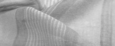 Doku, arkaplan, desen, tasarım, beyaz çizgili gri-beyaz kumaş, projeleriniz için cesur ve parlak bir kumaş. Çok çeşitli renklerde pek çok yumuşak ovayla