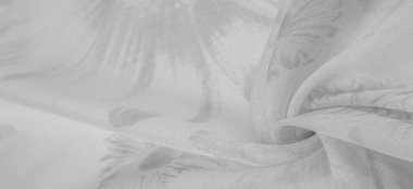 Arkaplan dokusu, beyaz ipek kumaş boyalı çayır çiçekleri