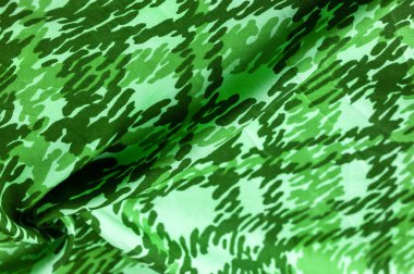 Arkaplan tasarımı dokusu, yeşil ipek kumaş, soyutlama, telif hakkı baskısı, askeri kamuflaj yün kumaşı, tasarımlarınız size askeri malzeme sağlar.,