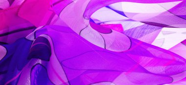 Arka plan dokusu bir organza deseni. İnce, şeffaf kumaştan bir kumaş. İnce, yapışkan ipekten bir peçe gibi. beyaz kırmızı mavi geometrik renkler