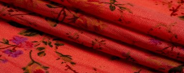 Doku, arkaplan, desen, çiçek desenli pembe pamuk kumaş