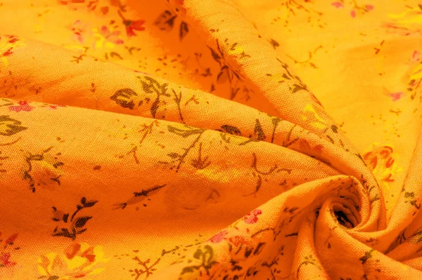 Textur Hintergrund Muster Rosa Baumwollstoff Mit Einem Druck Von Blumen — Stockfoto