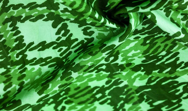 Textura Design Fundo Tecido Seda Verde Abstração Impressão Direitos Autorais — Fotografia de Stock