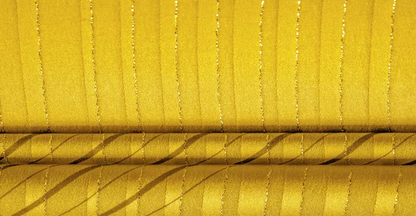 Σχεδιασμός Υφής Φόντου Κίτρινο Κεχριμπαρένιο Ύφασμα Λωρίδες Lurex Ιδανικό Για — Φωτογραφία Αρχείου