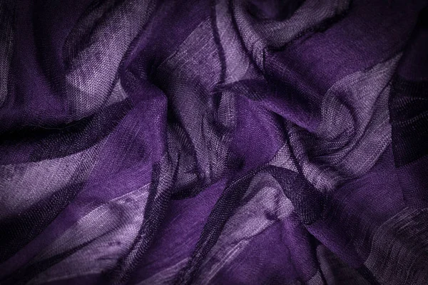 Textuur Achtergrond Design Licht Transparante Zijde Stof Van Violette Kleur — Stockfoto