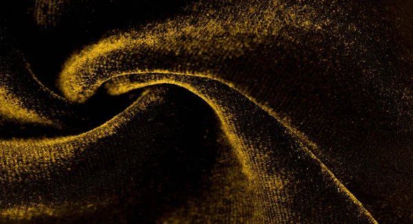 纹理背景 黄色天鹅绒这种华丽的弹性天鹅绒面料有一个天鹅绒绒头 潘添加光泽和质感 它的后背是针织的 很适合你的设计 — 图库照片