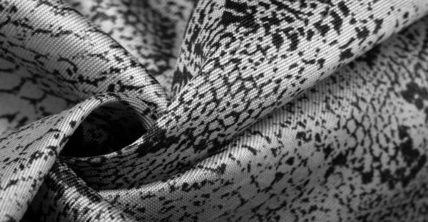 Textura Fondo Patrón Tela Con Patrón Piel Serpiente Gris Tela — Foto de Stock