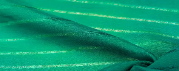 Textuur Achtergrond Patroon Eenvoudige Groene Stof Met Lijnen Lijnen Gevormd — Stockfoto