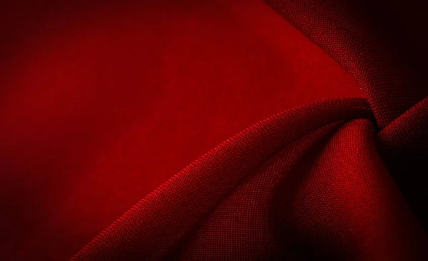 テクスチャ パターン 赤いサテンは通常光沢のある表面と鈍い背中を持っている織り サテンの織りは4つ以上のフィラーまたはウェフトスレッドによって特徴付けられます — ストック写真