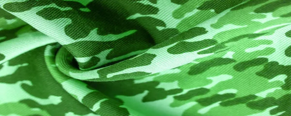 Achtergrond Ontwerp Textuur Groene Zijde Stof Abstractie Copyright Print Militaire — Stockfoto