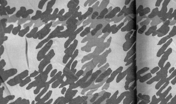 Hintergrunddesign Textur Schwarz Und Weiß Seidenstoff Abstraktion Urheberrechtsdruck Militärische Tarnung — Stockfoto