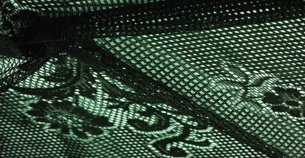 Υφή Φόντο Σχέδιο Σάλι Από Πράσινη Γυναικεία Δαντέλα Βελονάκι Από — Φωτογραφία Αρχείου