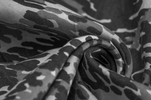 Background design texture, black and white silk fabric, abstraction, copyright print, military camouflage fleece fabric, your designs will allow you to be military,