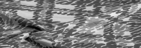 Konstrukcja Tła Tekstury Czarno Białe Jedwabne Tkaniny Abstrakcja Druk Praw — Zdjęcie stockowe
