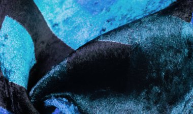 Doku, arkaplan, desen, tasarım, mavi kadife kumaş, yoğun ipek kumaş, pamuk veya naylon..