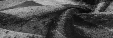 Doku, arkaplan, desen, tasarım, siyah beyaz kadife kumaş, yoğun ipek kumaş, pamuk veya naylon bir tarafı kalın kısa.