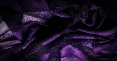 Doku, arkaplan, tasarım, açık şeffaf mor renkli ipek kumaş, yumuşak dokunmatik malzeme projelerinizin son gelişmeleri ile birleştirilmek üzere gökkuşağı renklerinde mevcuttur