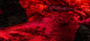 Doku, arkaplan, desen, tasarım, kırmızı sarı kadife kumaş, yoğun ipek kumaş, pamuk veya naylon bir tarafı kalın kısa.