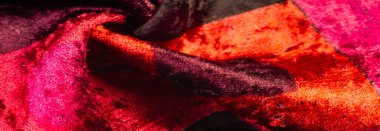 Doku, arkaplan, desen, tasarım, kırmızı sarı kadife kumaş, yoğun ipek kumaş, pamuk veya naylon bir tarafı kalın kısa.