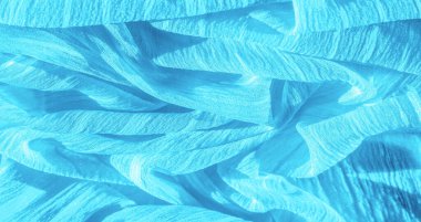 Doku, arkaplan, desen, koleksiyon, buruşuk ipek mavi kumaş.