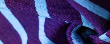 Doku, arkaplan, desen, tasarım, leylak kumaş ve açık mavi yün çizgiler, zarif ve hoş yün örgü. Projelerin için harika..