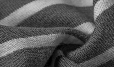 Doku, arkaplan, desen, tasarım, gri ve beyaz yün çizgilerden kumaş, yün örgü, zarif ve hoş bir çalışma. Projelerin için harika..