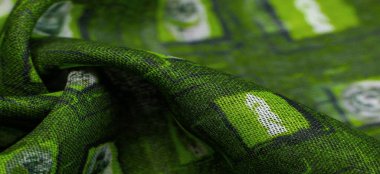 Doku, arkaplan, desen, yeşil ipek kumaş, narin dokuma, baskı fantezi eşarbı, tasarım, açılış dokusu