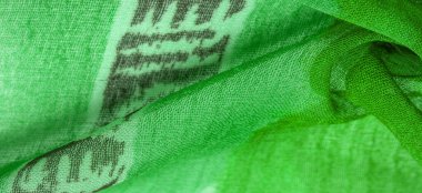 Doku, arkaplan, tasarım, kumaş üzerindeki soyut desen, büyük örgülü iplik, yeşil-beyaz çizgi deseni, projeleriniz için bu kumaş