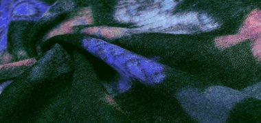 Doku, arkaplan, dekor, modern, tekstil, sanat, tasarım, renkli kelebek desenli siyah yün kumaş