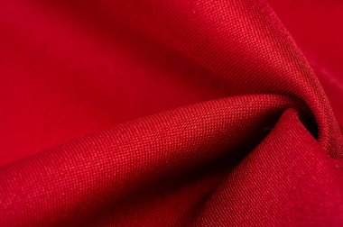 Doku, arkaplan, desen, kırmızı ipek kumaş, bu ipek saten dokuma. Yoğunluğu, pürüzsüzlüğü ve parlaklığı farklı, yumuşaklığı iyi örtülmüş. Tasarım kullan, projeler