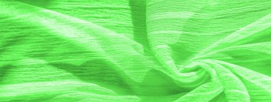 Doku, arkaplan, desen, koleksiyon, buruşuk ipek yeşil kumaş. 3 Boyutlu Katlama