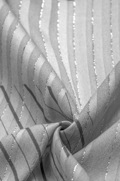 Дизайн Фонової Текстури Чорно Біла Тканина Смугами Lurex Ідеально Підходить — стокове фото