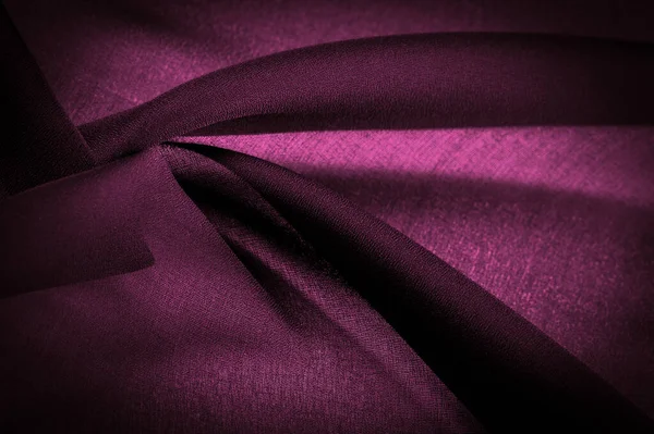 Background Texture Dark Red Chiffon Silk Soft Transparent Fabric Slight — Stock Photo, Image