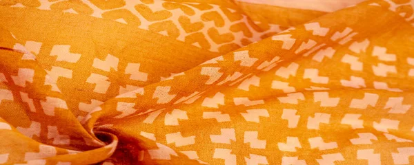 采购产品纹理 橙色薄毛织物 摘要图案 弹性面料 适合设计 项目和图纸 — 图库照片