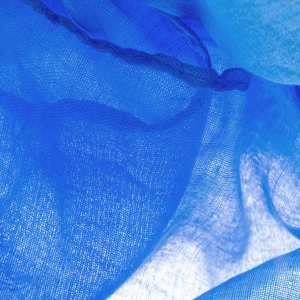 Textuur Achtergrond Stof Van Zijde Blauwe Matte Kleur Verf Oppervlak — Stockfoto