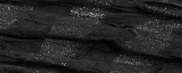 Texture Contexte Contexte Tissu Transparent Noir Avec Lignes Imprimées — Photo