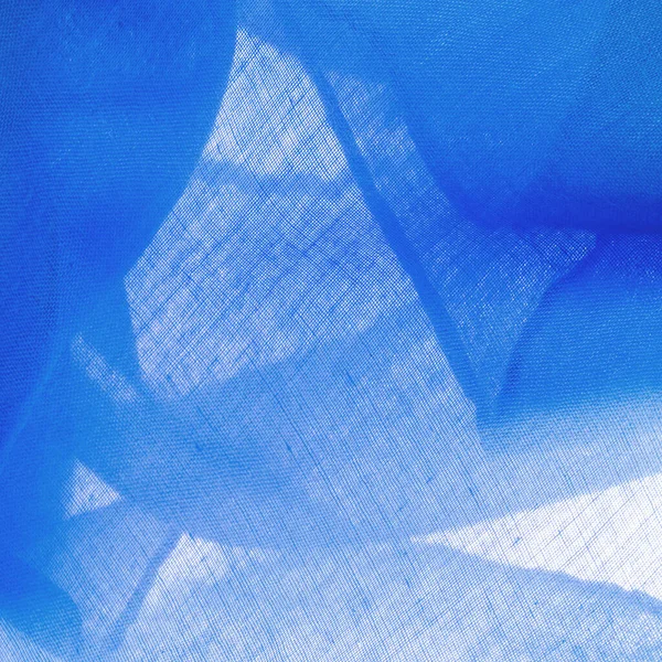 Textuur Achtergrond Stof Van Zijde Blauwe Matte Kleur Verf Oppervlak — Stockfoto