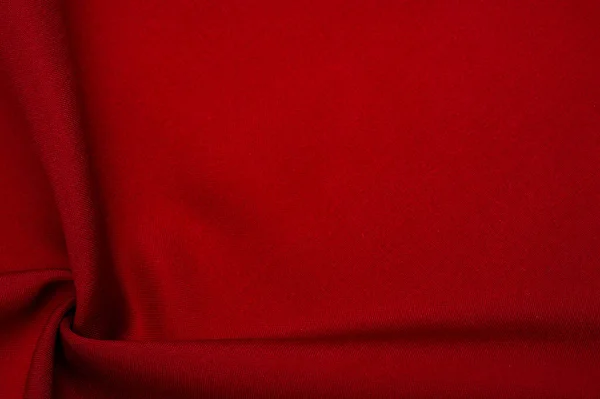 Tekstur Latar Belakang Pola Kain Sutra Merah Ini Adalah Tenunan — Stok Foto