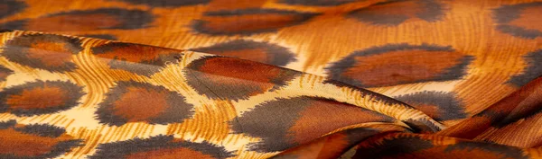 Background Texture Pattern Silk Fabric Cheetah Skin African Savannah Theme — Stock Photo, Image
