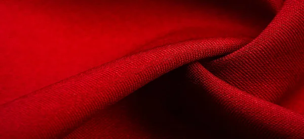 Tekstur Latar Belakang Pola Kain Sutra Merah Ini Adalah Tenunan — Stok Foto