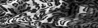 Doku, arkaplan, desen, ipek kumaş siyah beyaz leopar desenli. Hafif leopar desenli ipek tasarımınız için mükemmel, şık görünüyor ve kaba değil.!