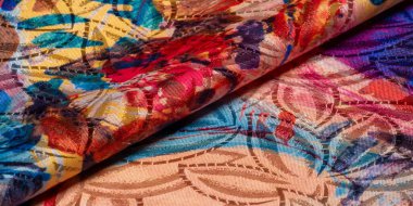 doku, arkaplan, desen, duvar kağıdı, kartpostal, poster, ipek kumaş, renkli boyanmış palet, canlı renkler, kırmızı-sarı politra, azgın fantezi