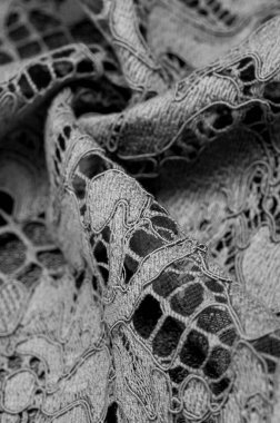 Doku, arkaplan, desen, siyah dantel kumaş, kabartmalı dantel kumaş, her iki tarafında da istiridye var. Projeleriniz için uygun, tasarım, vs..