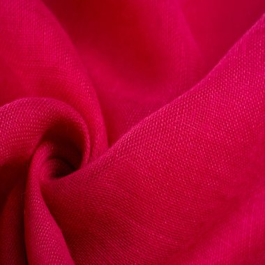 Doku. Arka plan. kumaş ipek kırmızı mat bir renk, (boya veya yüzey) donuk ve düz, bir parlaklık olmadan.