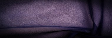 Arkaplan dokusu Koyu mavi şifon ipeği yumuşak şeffaf bir kumaştır ve pürüzlüdür (matte, creped) çünkü bükülmüş iplik kullanımı.