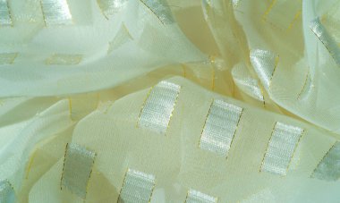 desen, arkaplan, desen, kartpostal, metal kare platinyumlu ipek kumaş, altın çizgili kenar, fildişi renkleri,