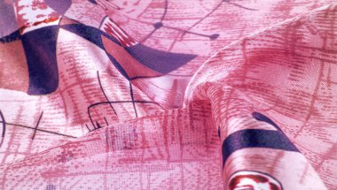 Arka plan dokusu Evrensel georgette bir ipek baskı ile, çizim karikatür insanlar, projeleriniz en iyi olacak, yaratıcılık sınır tanımıyor! en iyi olmaya cesaret