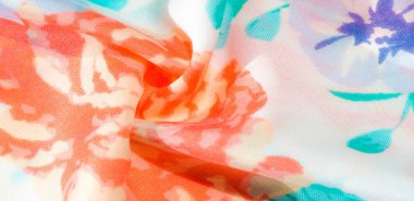 Doku desenli pamuk kumaş. Beyaz arka planda güller. Tasarımları, projeleri, duvar kağıtlarını işlemek için çok kullanışlı ve ideal. Bu kumaşla projeleriniz en iyisi olacak.