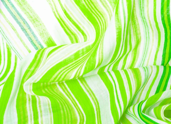 Textura Fundo Padrão Listras Verdes Tecido Algodão Poncho Pontro Mapudungun — Fotografia de Stock